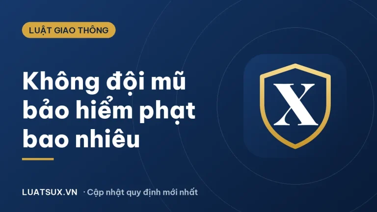 Người ngồi sau không đội mũ bảo hiểm bị phạt bao nhiêu tiền 2026?