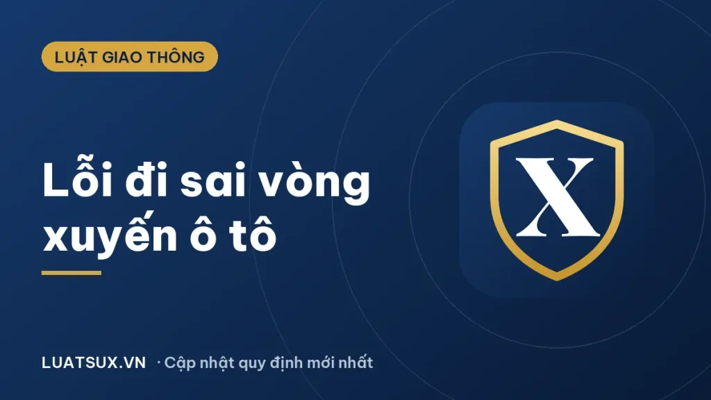 Lỗi ô tô không đi theo vòng xuyến phạt bao nhiêu tiền 2026