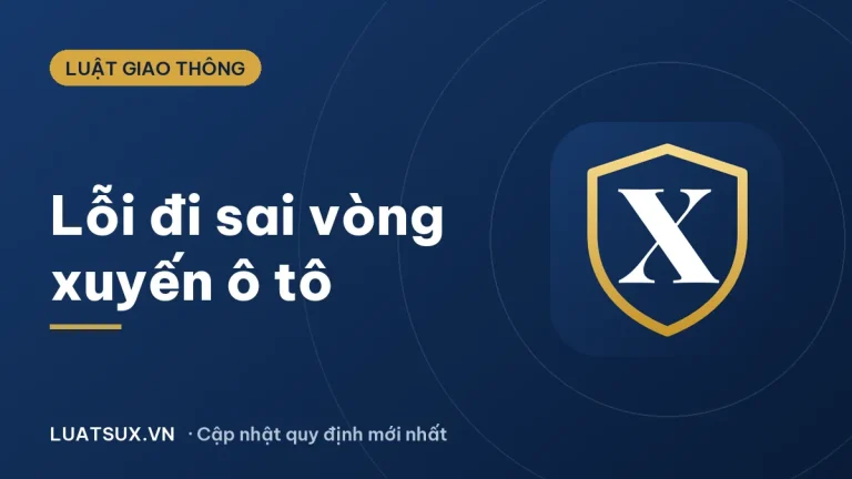 Lỗi ô tô không đi theo vòng xuyến phạt bao nhiêu tiền 2026