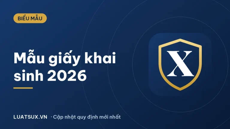 Mẫu giấy khai sinh bản chính và bản sao mới nhất 2026