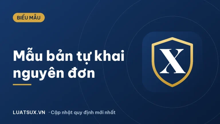 Mẫu bản tự khai của nguyên đơn chuẩn 2026 (file Word)
