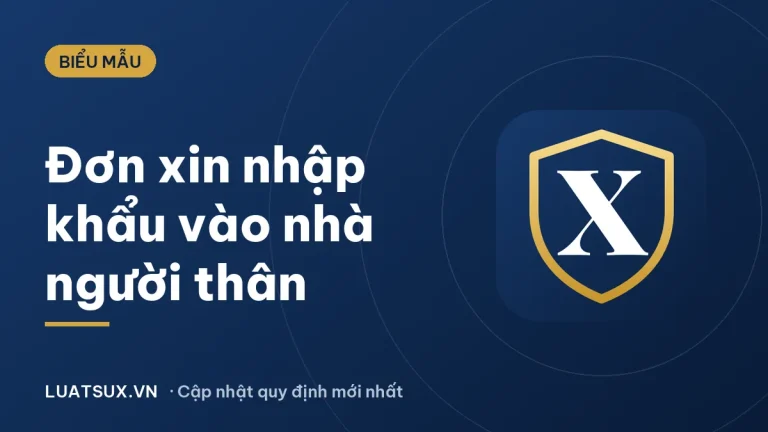 Đơn xin nhập khẩu vào nhà người thân: mẫu và hướng dẫn 2026
