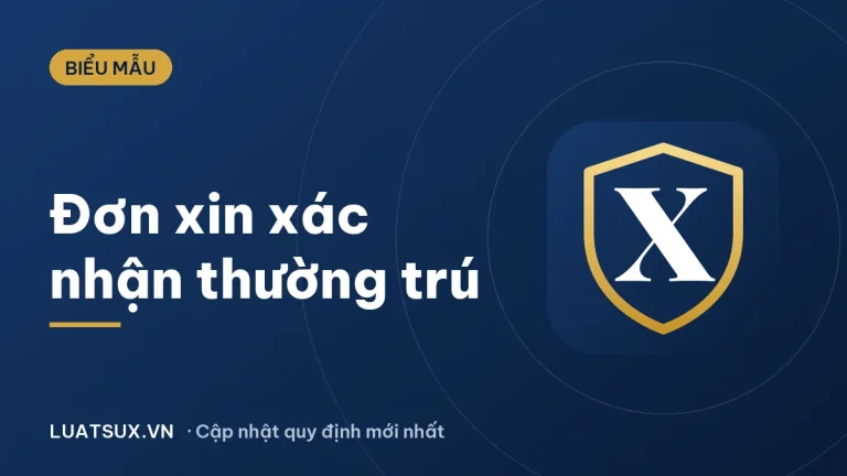 Mẫu đơn xin xác nhận hộ khẩu thường trú mới nhất 2026