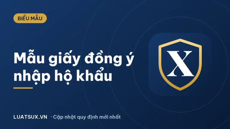 Mẫu giấy đồng ý cho nhập hộ khẩu (đăng ký thường trú) 2026