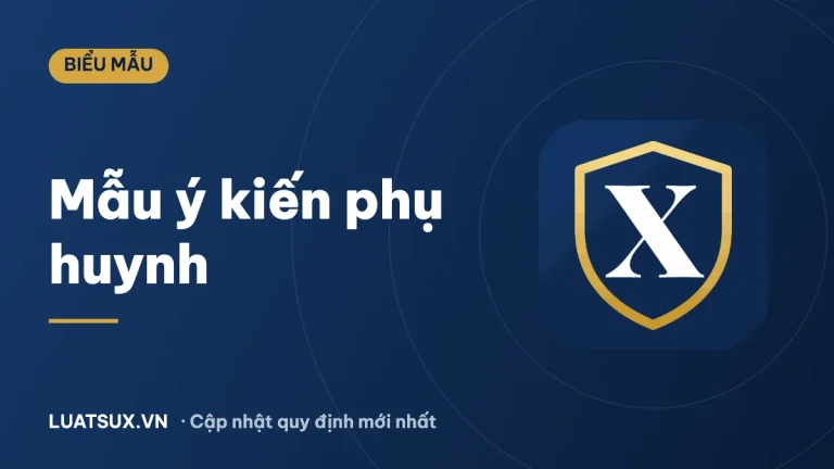 Mẫu ý kiến của phụ huynh vào bản kiểm điểm mới nhất 2026