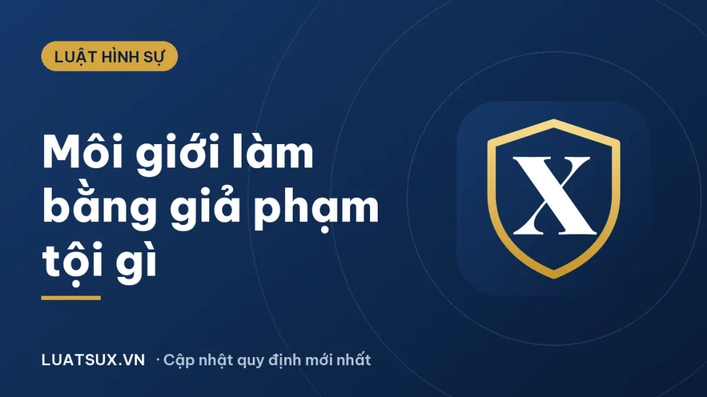Môi giới làm bằng giả có phạm tội hay không? Mức xử lý 2026