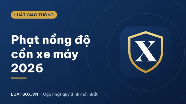 Phạt nồng độ cồn xe máy 2026: Mức cao nhất là bao nhiêu?