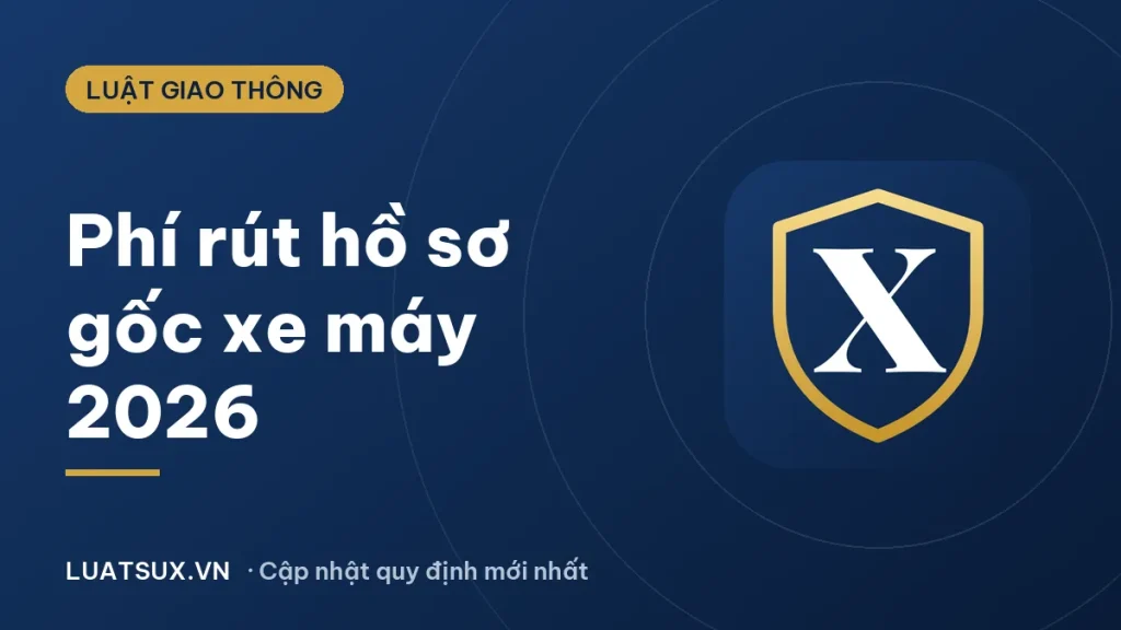 Rút hồ sơ gốc xe máy mất bao nhiêu tiền? Cập nhật 2026