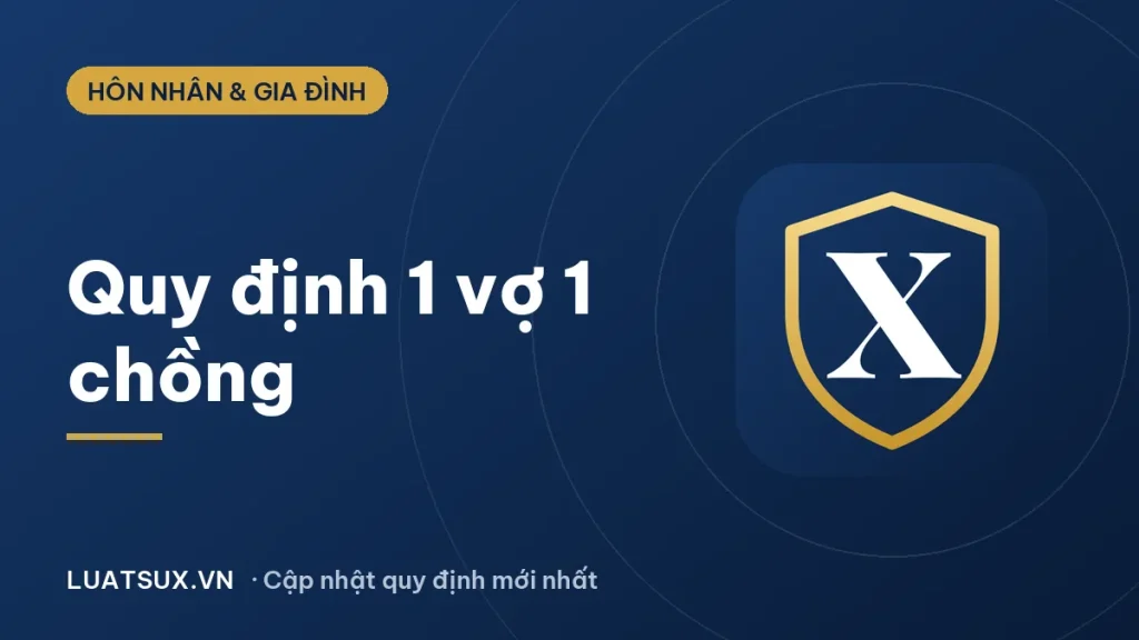 1 vợ 1 chồng: Quy định hôn nhân một vợ một chồng 2026