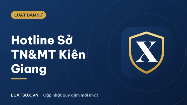 Số điện thoại nóng Sở Tài nguyên và Môi trường Kiên Giang 2026