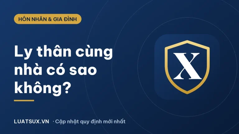 Sống ly thân trong cùng nhà: có hợp pháp không? (2026)
