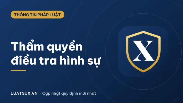 Thẩm quyền điều tra vụ án hình sự của Cơ quan Cảnh sát điều tra