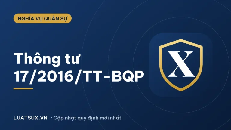 Thông tư 17/2016/TT-BQP về tuyển sinh vào trường quân đội