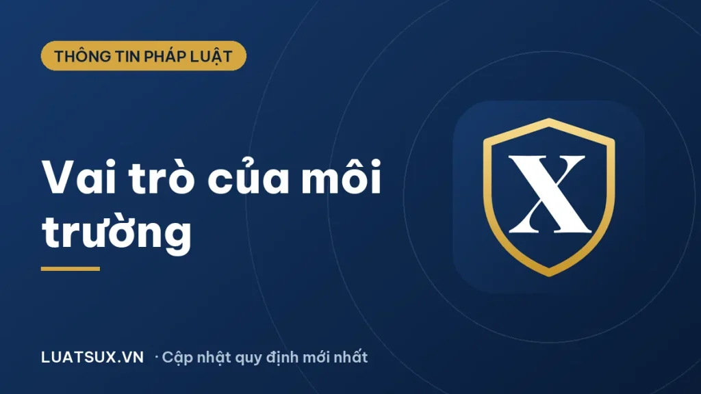 Vai trò của môi trường và Nhà nước trong bảo vệ môi trường