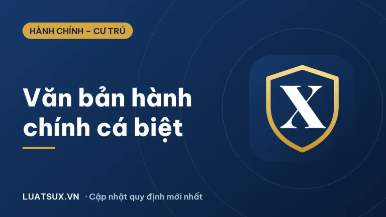 Văn bản hành chính cá biệt gồm những loại nào? Ví dụ 2026