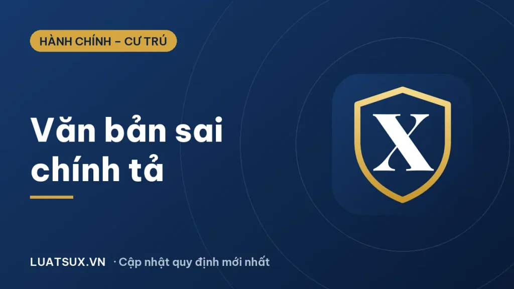 Văn bản hành chính sai chính tả: cách xử lý và sửa lỗi 2026